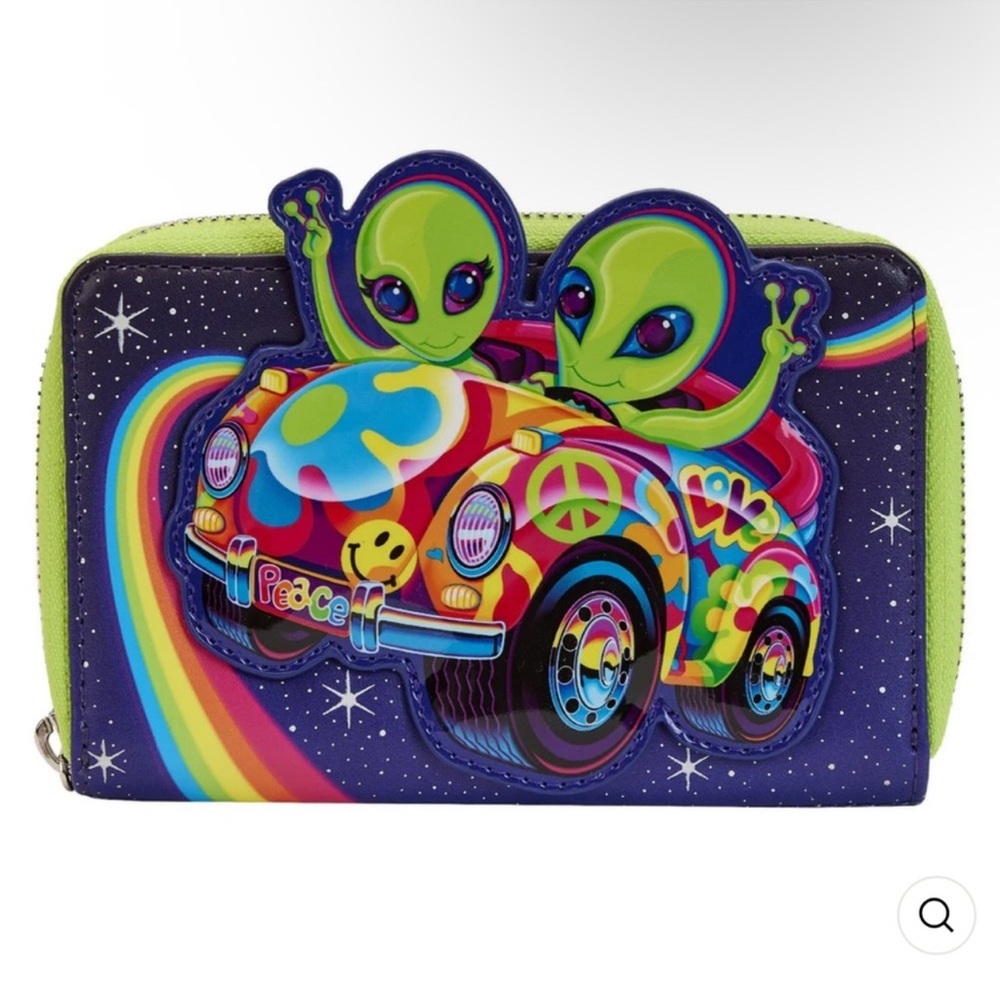 Loungefly Lisa Frank Cosmic Alien Ride Zip-Around Wallet
